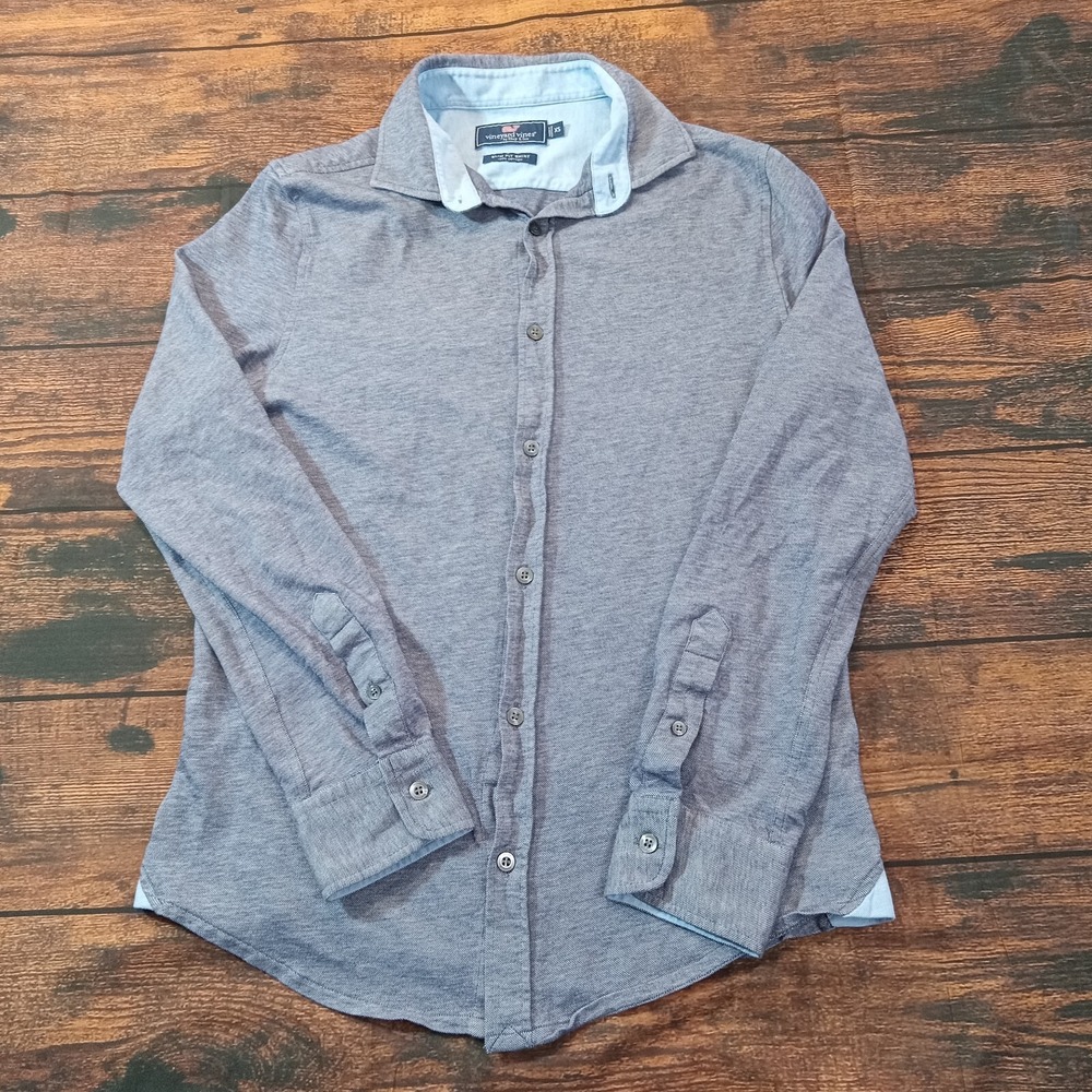 Vineyard Vines Long Sleeve Button Up Shirt Men's Slim‎ Fit XS Blue